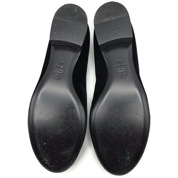 Chanel Velvet Lion Loafers Black Coco EU Size 40 US Size 10 with Box 2 Dust Bags - Picture 7 of 16